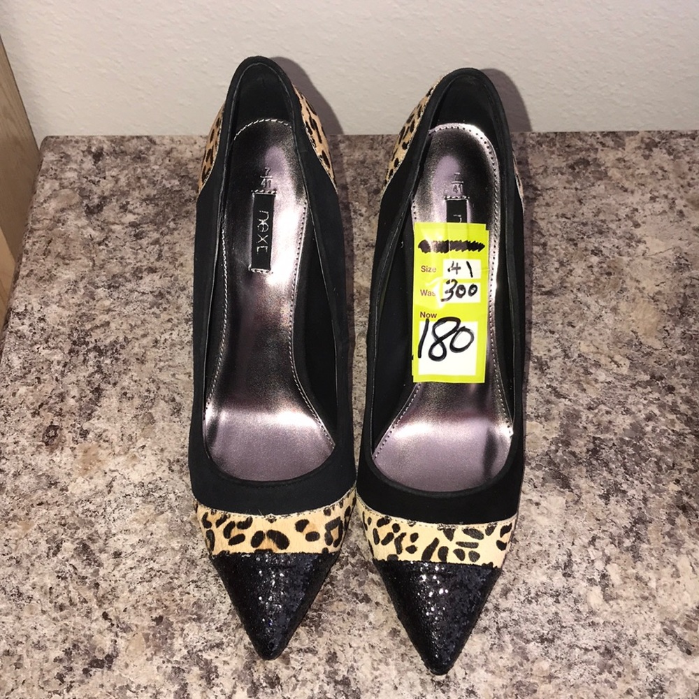 Sparkly and Velvet Black and Tiger Heels